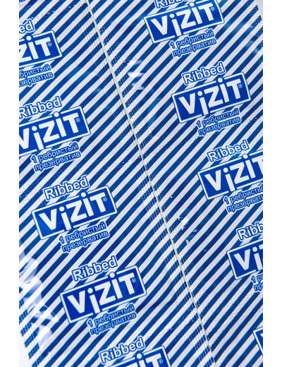 Ребристые презервативы VIZIT Ribbed - 3 шт.