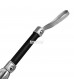 Серебристая плетка Struggle My Flogger с черной ручкой - 45 см.
