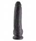 Чёрный фаллоимитатор 9  Cock with Balls - 22,9 см.